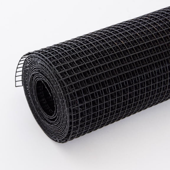 36in x 100ft Wire Mesh PVC Coated Hardware Cloth 21 Gauge 1/2in Welded Fence for Chicken Coop, Black