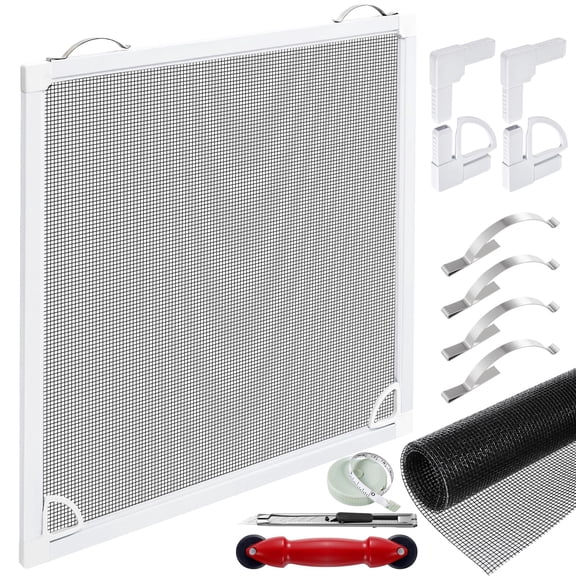 36inX36in White Screen Roll DIY Window Frame Kit