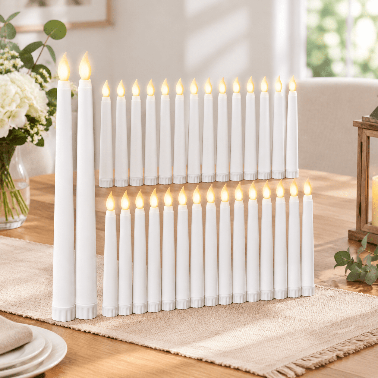 36less Taper Candle White 0.8x11