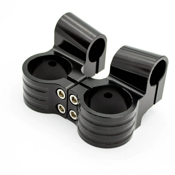 36mm 7/8" CNC Aluminum Motorcycle Black Fork Tube Clip on Handlebar Riser Heads Replaceable Universal
