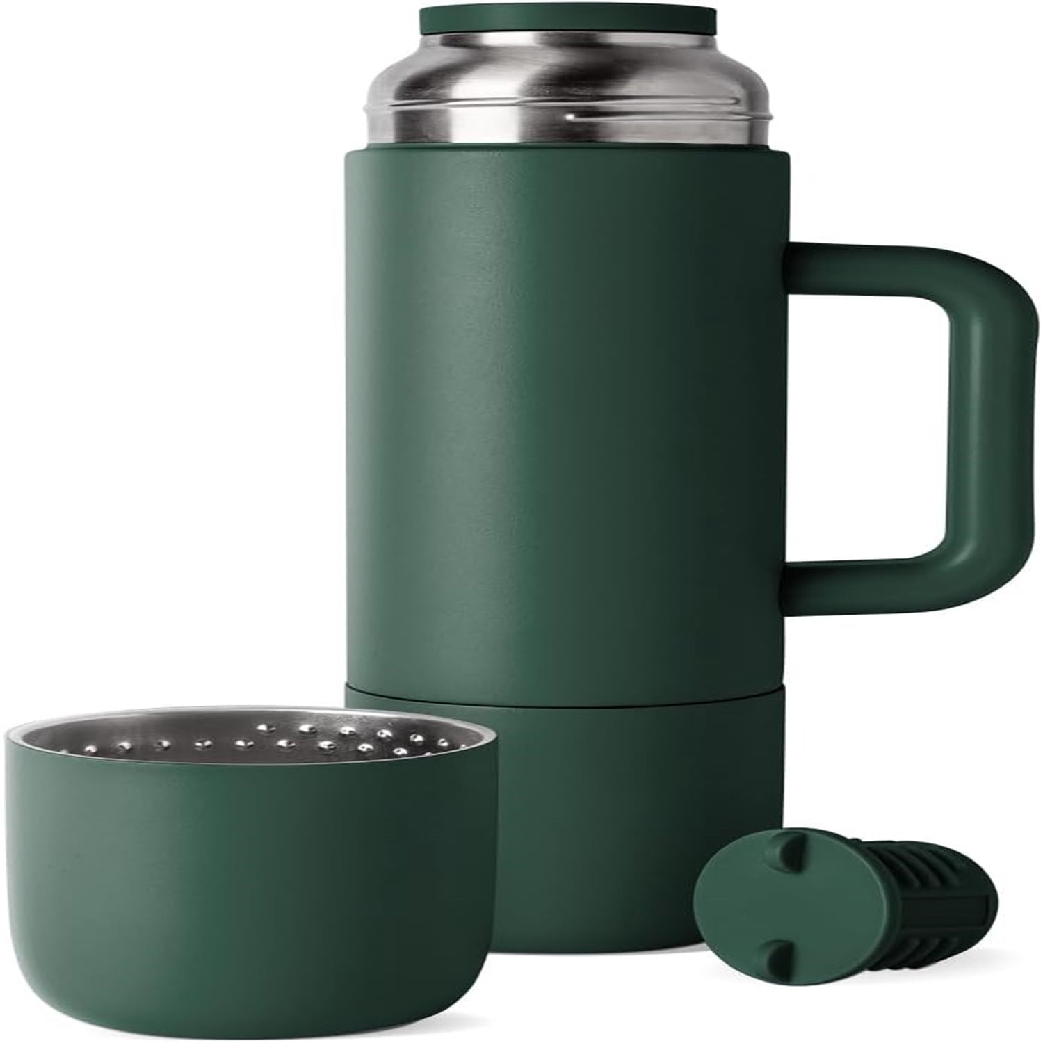 36oz Insulated Hot Beverage Bottle with 2 Mugs | Travel Coffee Thermos for  Hot Drinks | Twist and Pour Top | Commute, Travel, and Picnic Friendly |  Roam Collection | Forest - Walmart.com