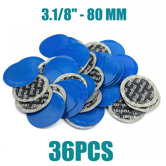 36pc Radial Tire Repair Round Patch High Quality Large 3-1/8"(80mm) New STOCK