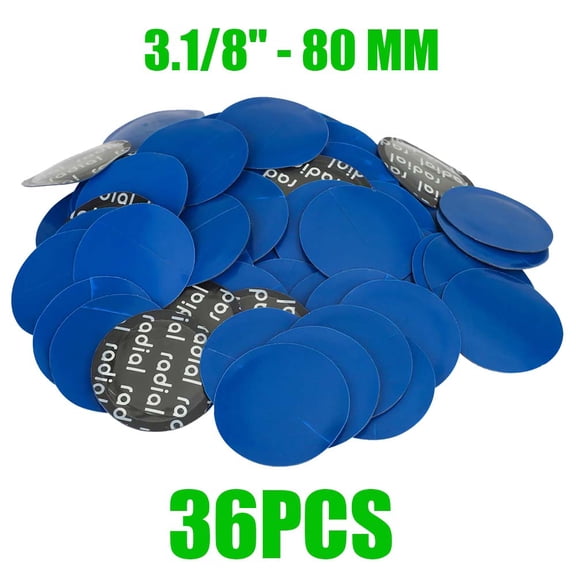 36pc Radial Tire Repair Round Patch High Quality Large 3-1/8"(80mm)