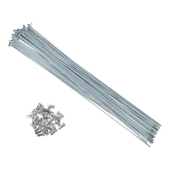 36pcs 13G J Bend Bicycle Galvanized Spokes 288mm 11.34" Cycle Spokes with Nipples for Mountain Bike MTB
