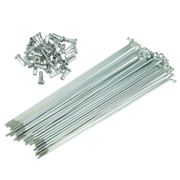 36pcs 14G J Bend Bicycle Steel Spokes 146mm 5.75" Cycle Spokes with Brass Nipples for Mountain Bike MTB