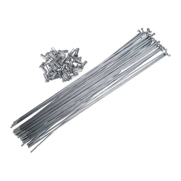 36pcs 14G J Bend Bicycle Steel Spokes 237mm 9.33" Cycle Spokes with Brass Nipples for Mountain Bike MTB