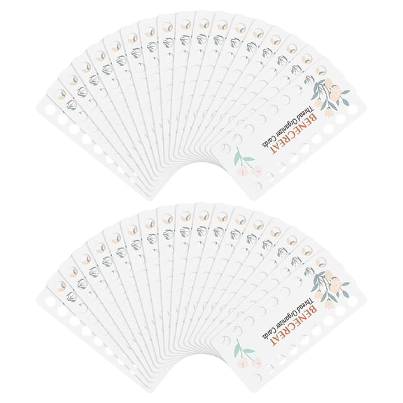 36pcs 18-Position Embroidery Thread Organizer Cards 2.7x5.9inch Paper Thread Winding Boards Floss Bobbins for Stitch Embroidery Thread Storage Craft DIY Sewing