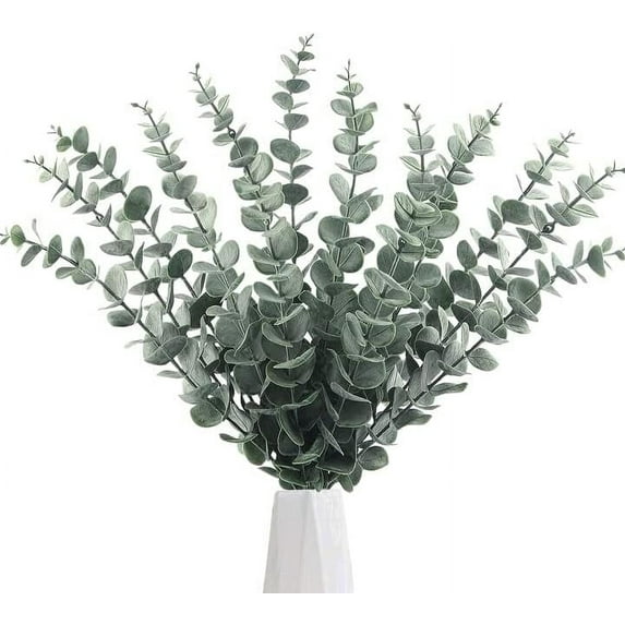 36pcs 18" Tall Eucalyptus Stems Artificial Eucalyptus Leaves Greenery Decor Faux Eucalyptus Real Touch for Wedding Bouquet Centerpiece Home Decor…