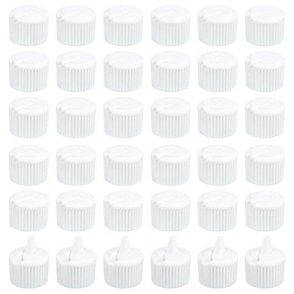 36pcs 24/410 Flip Top Dispensing Caps White Replacement Bottles Caps Reusable Plastic Bottle Cap Flip Top Lids for Shampoo Moisturizer