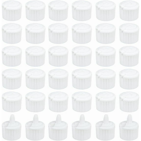 36pcs 28/410 Flip Top Dispensing Cap White Replacement Bottles Caps Reusable Plastic Bottle Cap Flip Top Caps for Shampoo Moisturizer Squeeze Bottles Dispensing Caps - Inner Diameter 28mm for making