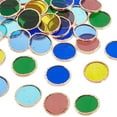 thumbnail image 1 of 36pcs 6 Colors Round Glass Mosaic Tiles 1 Inch Crystal Mosaic Glass Pieces Window Hangings Ornament Mosaic Tiles Pieces for DIY Mosaic Art Crafts Home Decoration - Mixed Color, 1 of 9