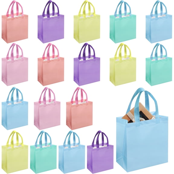 36pcs 8.7"x4.3"x9 "colored shopping bags with handles, bulk and retail packaging bags, suitable for business, craft groceries, boutiques, parties and weddings.