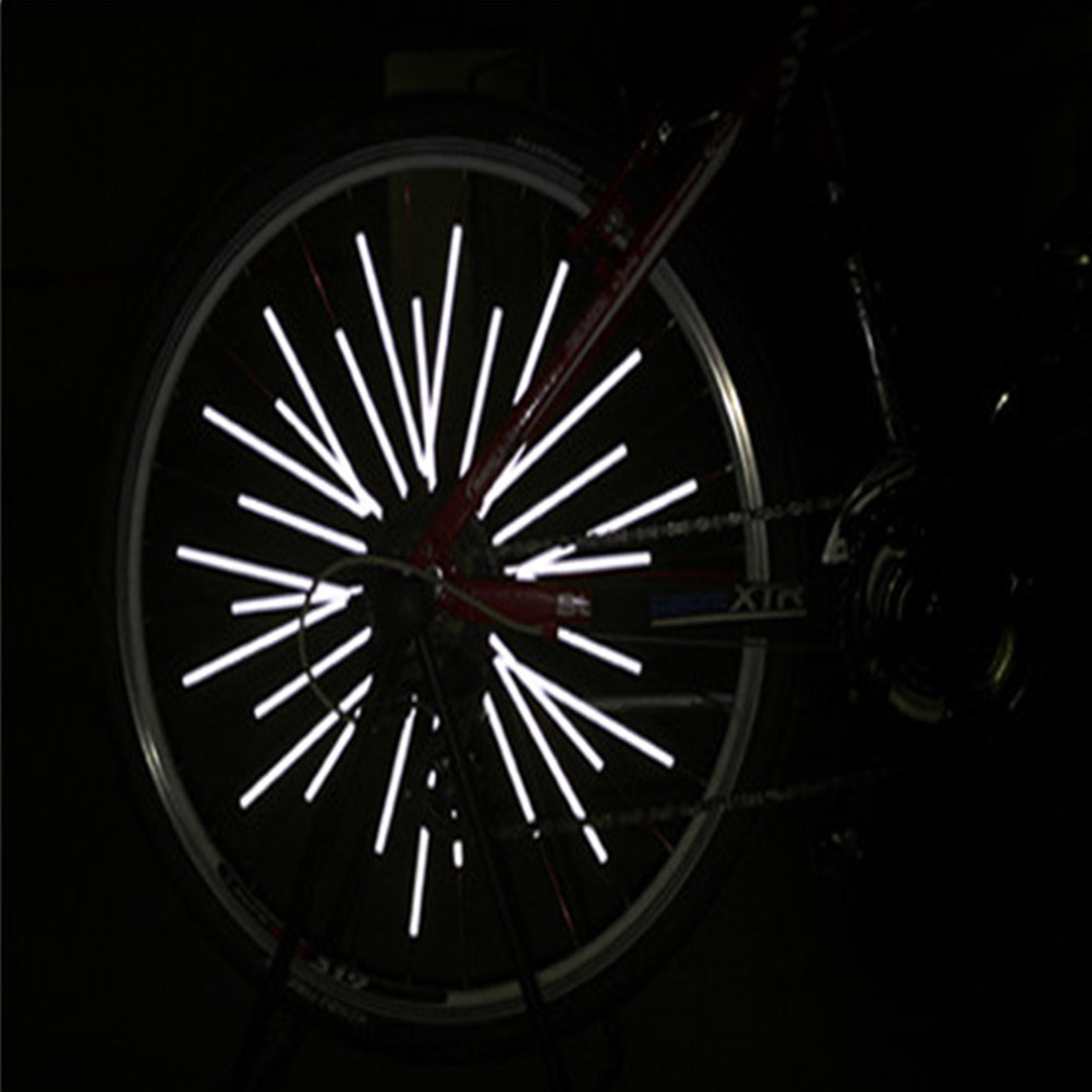 36pcs Bike Wheel Decor Use Stickers Wheel Spokes Reflective Clip