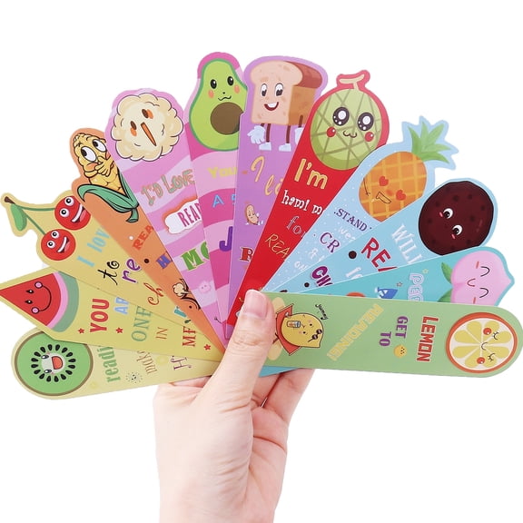 36pcs Bookmarks for Kids 12 Styles Fruit Scent Cute Book Marks for Reading for Back to School Season