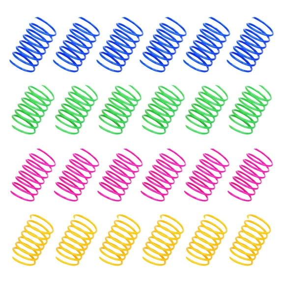 36pcs Cat Swatting Toys Cat Spring Toys Safe Kitten Spiral Springs Toys (Random Color)