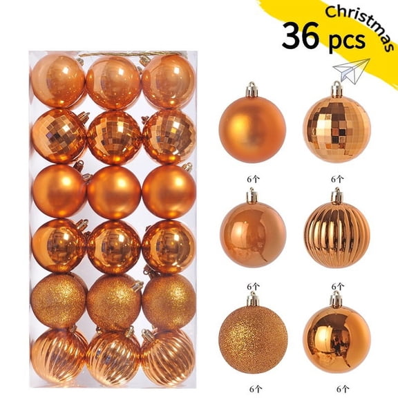 36pcs Christmas Ball Ornaments Shatterproof Christmas Ornaments Set Decorations for Xmas Tree Balls 40mm/1.57" (1.57'',Bronze)
