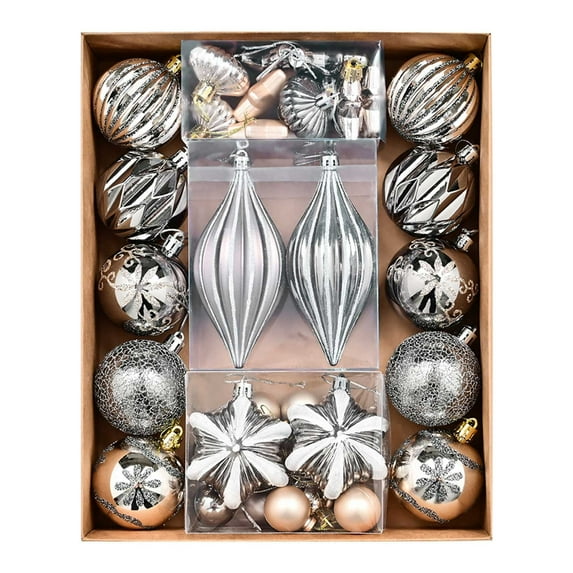 36pcs Christmas Balls Set, CXALSSY Unbreakable Christmas Balls on Sale, Green Plastic XMAS Tree Ball, XMAS Balls Ornaments Decorations