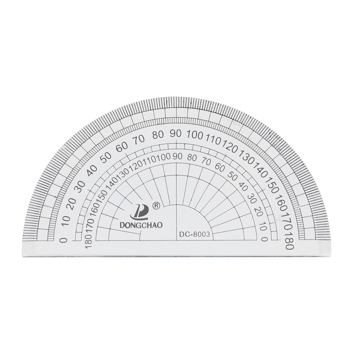 36pcs Clear Plastic Protractor Math Protractor 180 Degrees Protractor