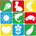 thumbnail image 1 of 36pcs Drawing Stencils for Kids 8 Inch Sidewalk Chalk Stencils Painting Large Washable Reusable Learning Themed Primary Shape Template for Kids Toddlers Preschool, 1 of 7