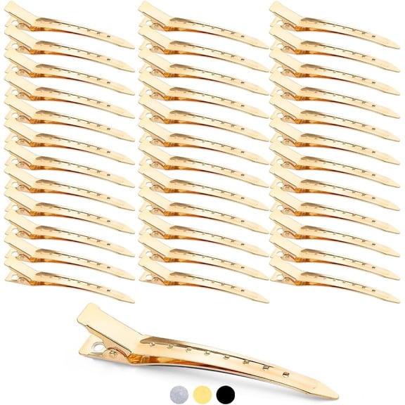 36pcs Hair Clips For Styling 3.5 Inch Silver Sectioning Hair Clips Metal Pin Curl Clips Long Hair Roller Clips Duckbill Hairdressing Clips Alligator Curl Clips For Women Girls Salon