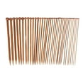 36pcs Knitting Needles Single Point 2mm to 10mm Bamboo Straight Needles