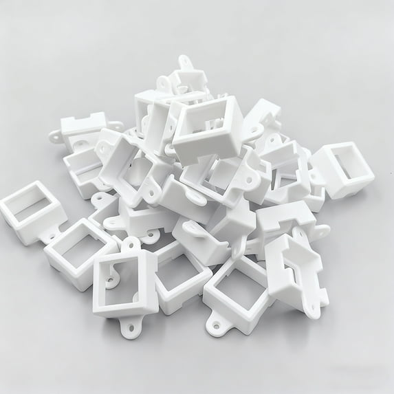 36pcs LED Light Mounting Brackets – Secure Protective Covers for H706 Outdoor Lights, Weather-Resistant PETG Material, Easy Install on Siding or Wood