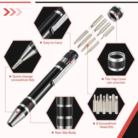 36pcs Pen Screwdriver Gifts Multitool Handy Tool 8 in 1 Magnetic Pocket Screwdriver Precision Function for Mini Gadgets