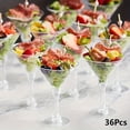 thumbnail image 1 of 36pcs Plastic Martini Glasses Disposable Cocktail Glasses, 5 oz Clear Small Plastic Margarita Glasses, Tall Mini Martini Cups, Plastic Cocktail Cups for Parties Weddings Desserts Champagne Appetizers, 1 of 7