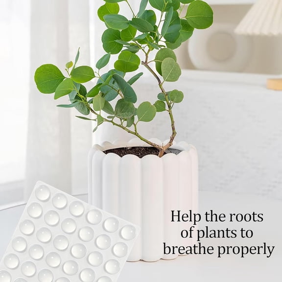 36pcs Pot Feet Risers-Transparent Plant Feet for Pots Invisible Pot Risers Adhesive Pad for Planters Indoor Outdoor$$Garden & Patio