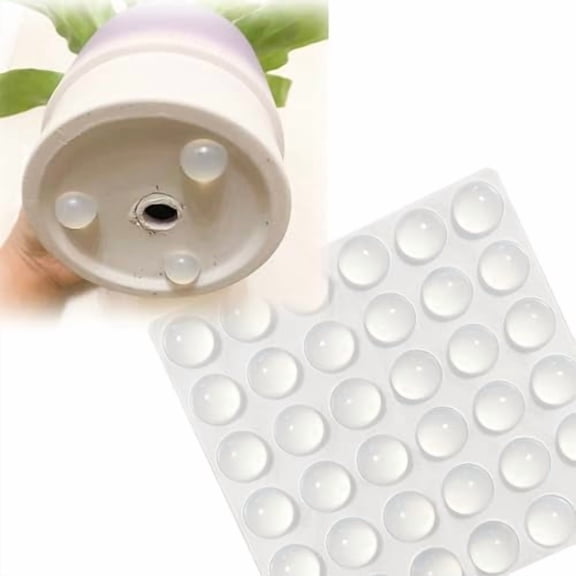 36pcs Pot Feet Risers-Transparent Plant Feet for Pots Invisible Pot Risers Adhesive Pad for Planters Indoor Outdoor
