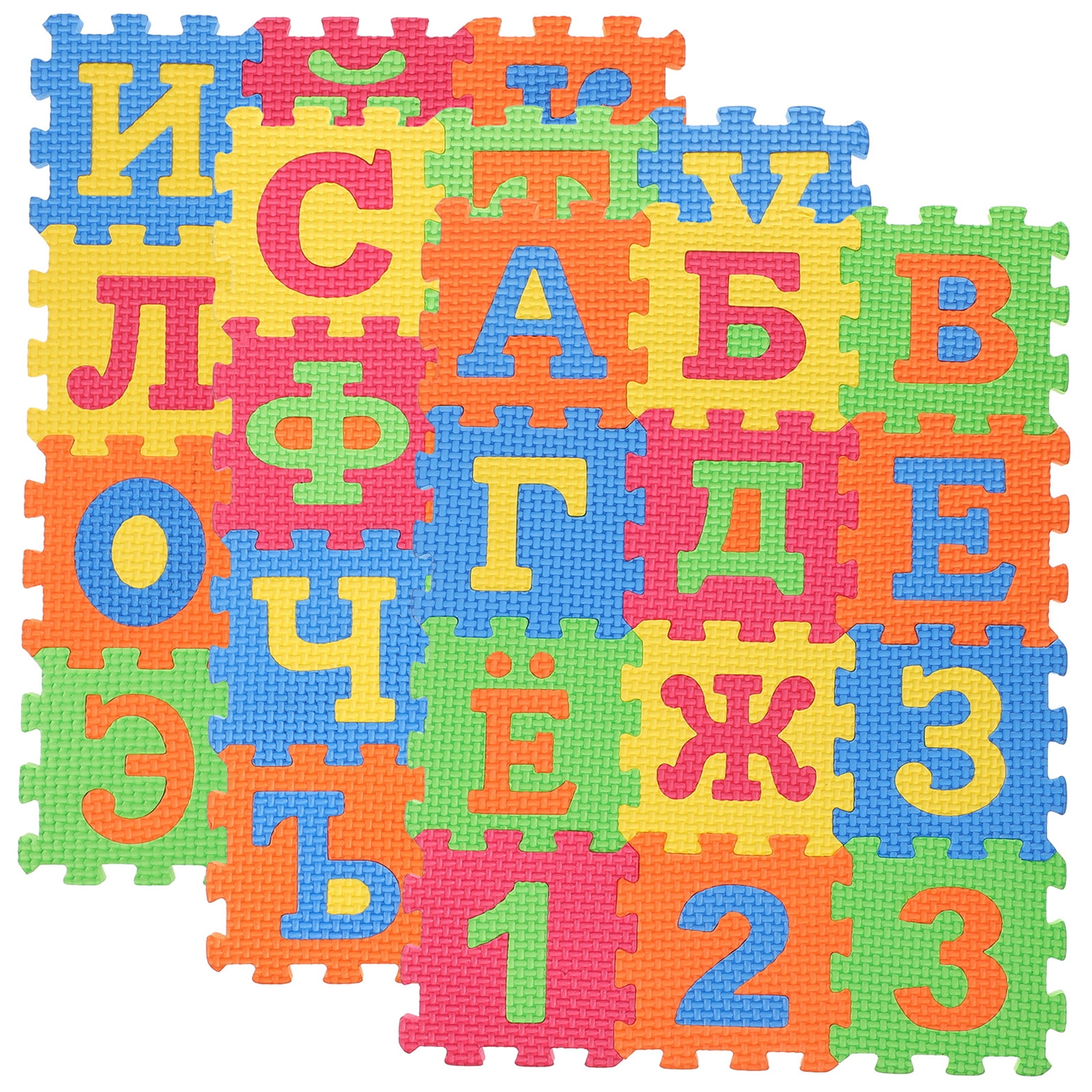 36pcs Russian Alphabet Mat Puzzle Russian Letter Mat Puzzles Baby ...