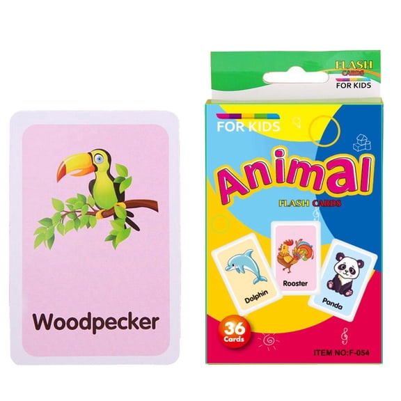 36pcs/box Flash Cards al Learning Cognition Flashcards