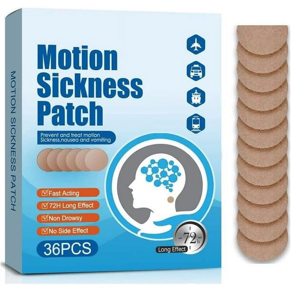 36pcs of motion sickness stickers to alleviate tinnitus, motion