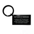 36th Anniversary Keychain for Husband Wife Him Her 36 Years of Marriage