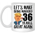 thumbnail image 1 of 36th Anniversary Mug for Wife Lets Make Being Married 36 Years Great Again Aniversario De Bodas Gift From Husband Funny Coffee Cup For Women Ceramic White 11oz, 1 of 5