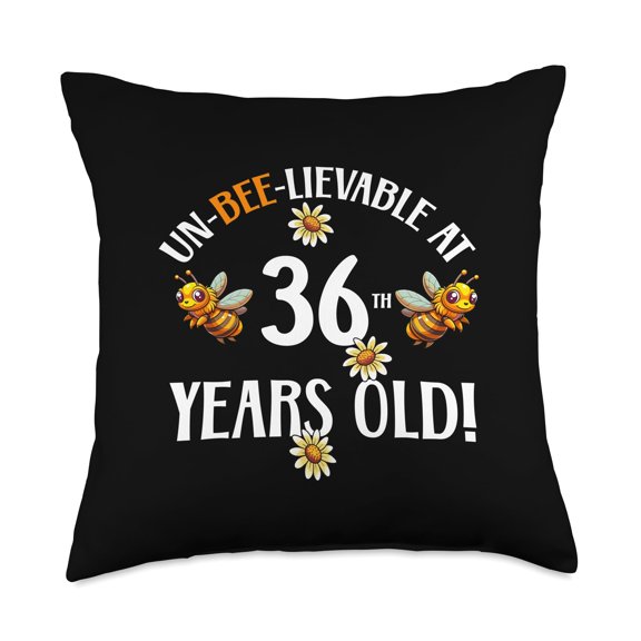 36th Birthday Bee 36 Years Old Bee Lover Throw Pillow Y101