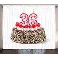 thumbnail image 1 of Ambesonne Party Curtains 2 Panel Set, Birthday Sprinkles, 108" x 108", Multicolor, 1 of 3
