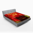 thumbnail image 1 of Ambesonne 36th Birthday Fitted Sheet, Candles and Presents, Queen Size, Burgundy Red, 1 of 2