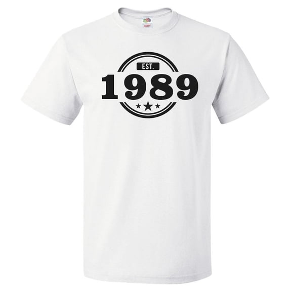 37th Birthday Gift For 37 Year Old Established 1989 T Shirt
