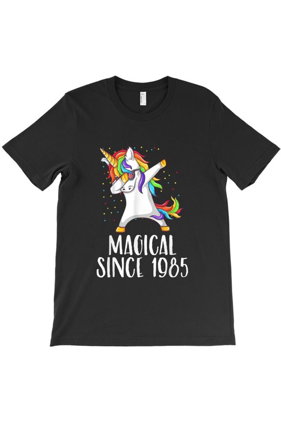 36th Birthday Unicorn Dab Funny Magical Since 1985 Graphic Gift H44884 Unisex T-Shirt, Up to 5XL Available