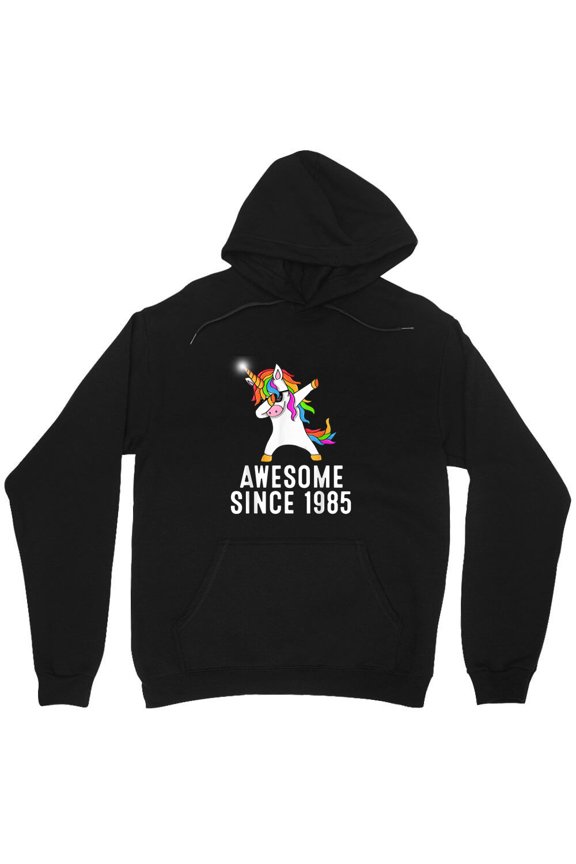 36th Birthday Unicorn Dab Graphic Awesome Since 1985 Funny Novelty - Unique Gift Tee M692 Unisex Hoodie, Up to Size 5XL
