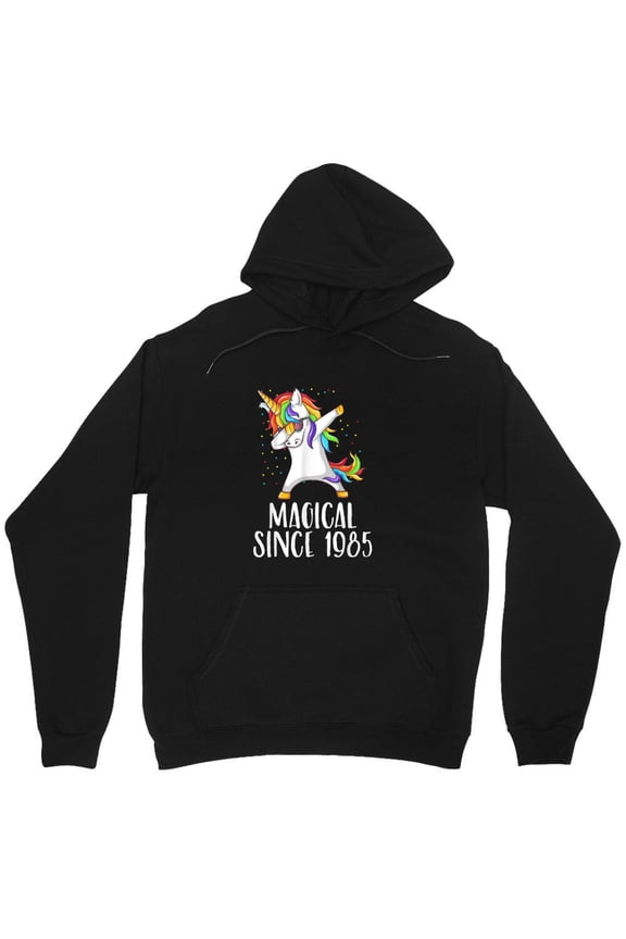 36th Birthday Unicorn Dab Graphic Magical Since 1985 Funny Novelty M693 Unisex Hoodie, Up to Size 5XL