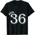 thumbnail image 1 of 36th Birthday Women Men Vintage Number 36 With Crown T-Shirt, 1 of 3