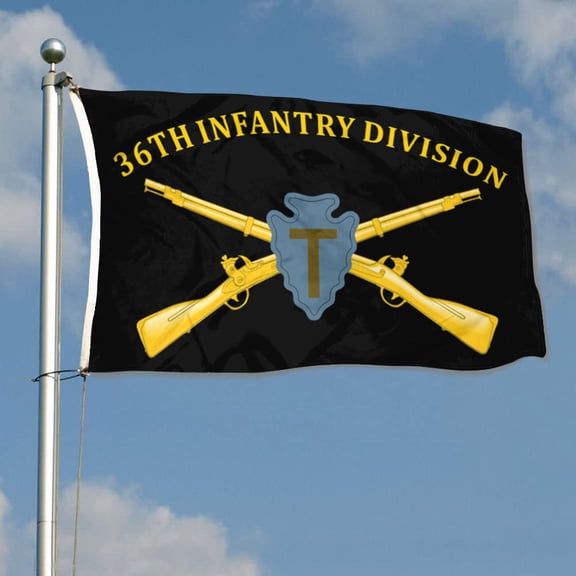 36th Infantry Division Arrowhead US Army Flag 3x5Feet Outdoor Indoor Decoration Flag with Brass Grommets