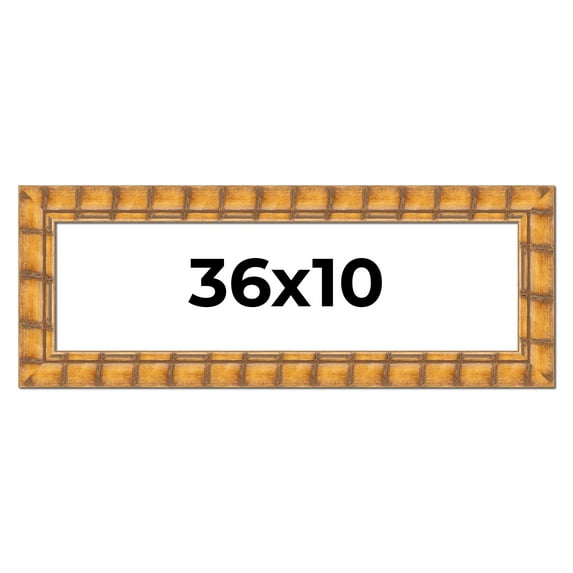36x10 Frame Beige Real Wood Picture Frame Width 3 inches | Interior Frame Depth 0.5 inches |