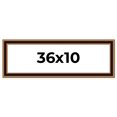 thumbnail image 1 of 36x10 Frame Gold Brown Plein Air Vintage Solid Wood Picture Frame | 1.75 Inches Moulding Width |, 1 of 8