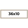 thumbnail image 1 of 36x10 Frame Grey Solid Wood Picture Frame Width 1 Inches | Interior Frame Depth 0.5 Inches |, 1 of 8