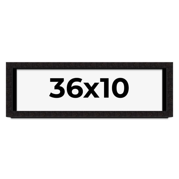 36x10 Shadow Box Black Solid Wood Display Picture Frame | 1 Inch Rabbet Depth | | 1.375 Inch