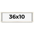 thumbnail image 1 of 36x10 Shadow Box Cream of Wheat White Washed Display Frame | 0.875 Inches Deep Solid Wood Shadowbox, 1 of 8