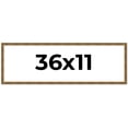 thumbnail image 1 of 36x11 Frame Gold Solid Wood Picture Frame - Complete Modern Photo Frame Includes UV Acrylic, 1 of 8
